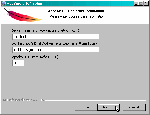Install AppServ 2